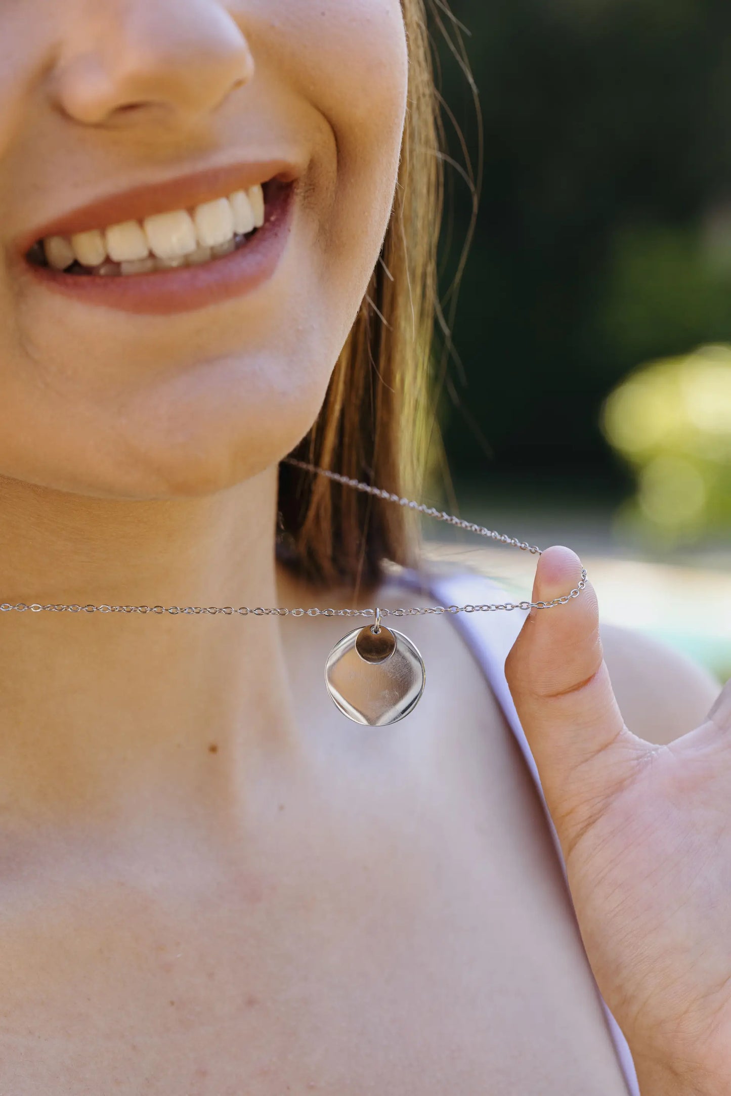 Collier l'éclat attirant argent