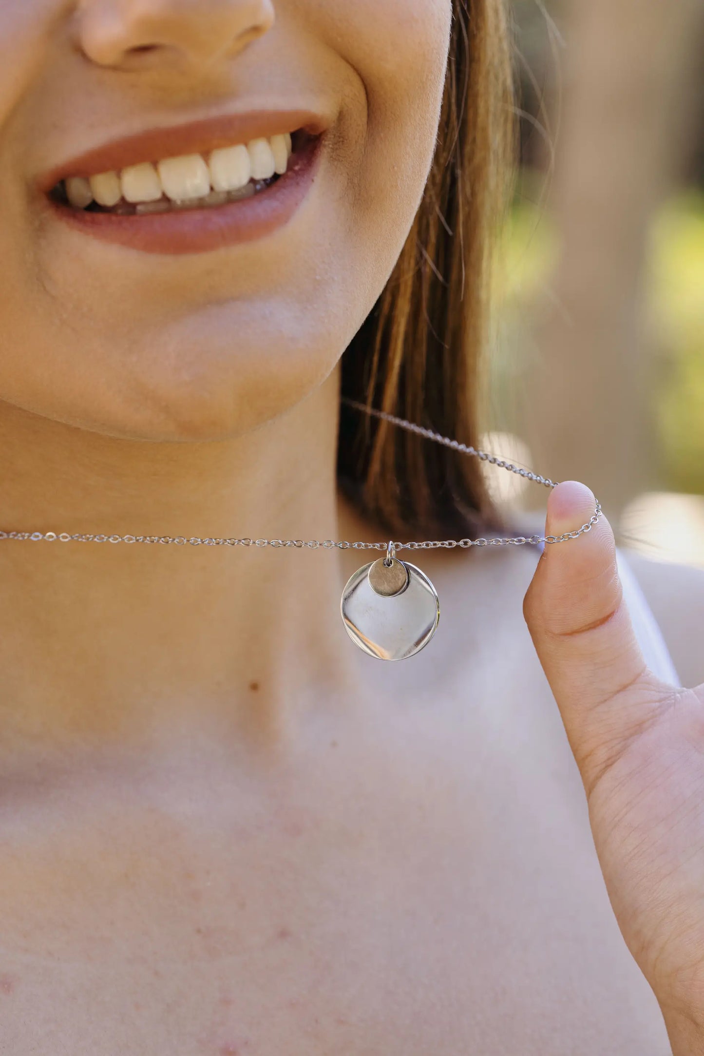 Collier l'éclat attirant argent