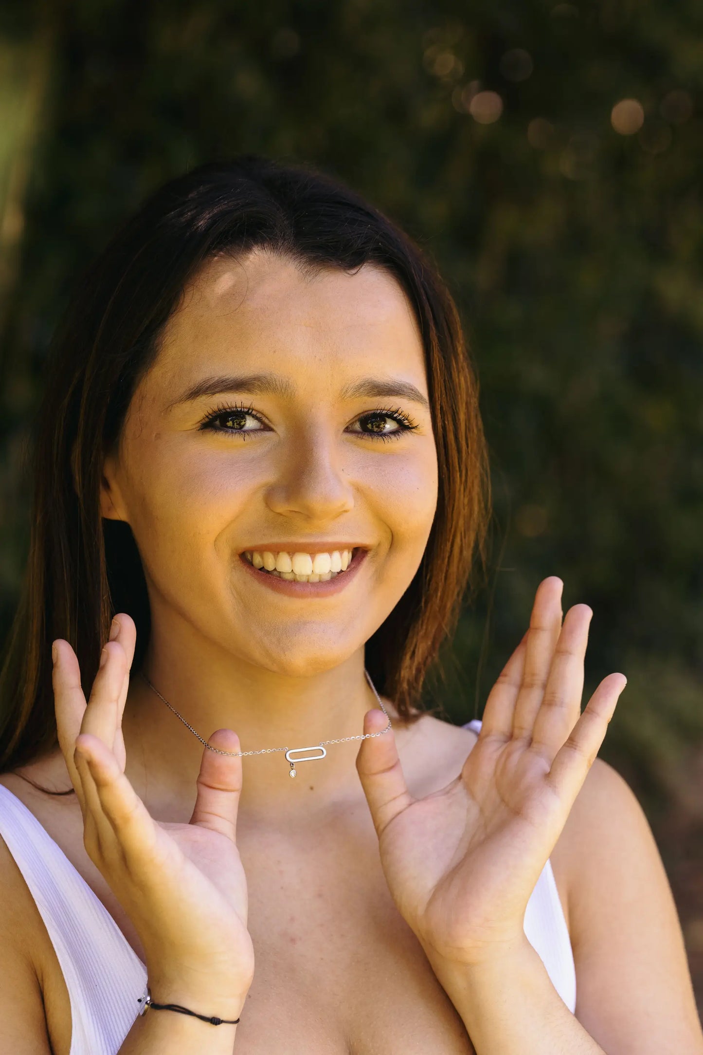 Collier l'igne d'or argent