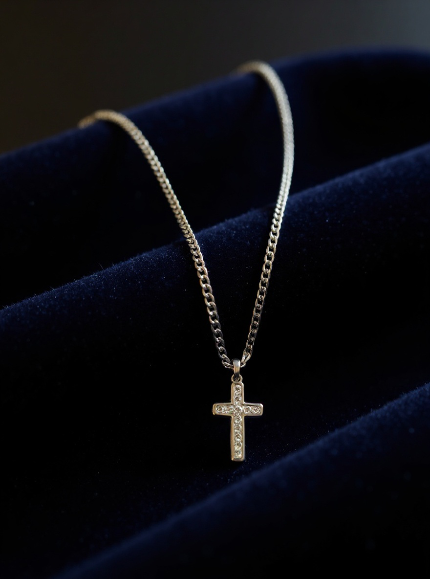 Collier Croix élégante Argenté