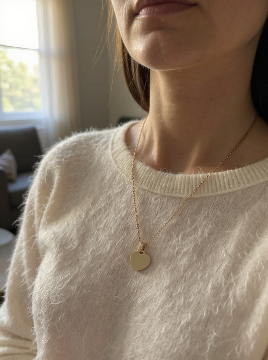 Collier mon petit cœur Doré