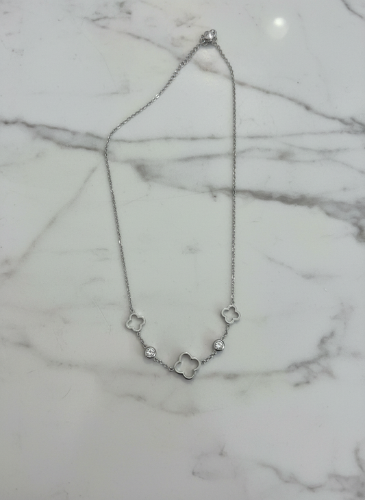 Collier trèfle d'argent