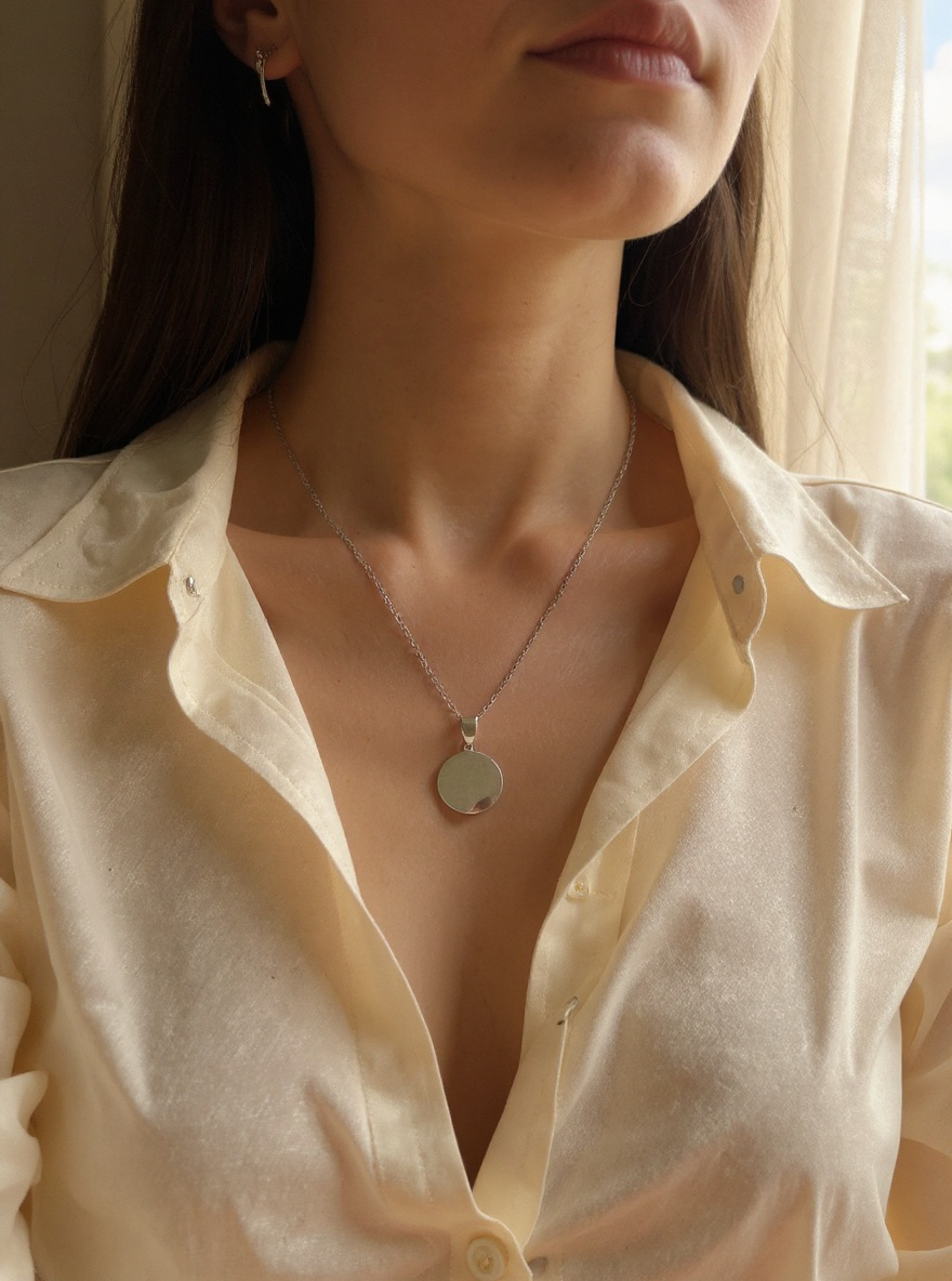 Collier Halo Argenté