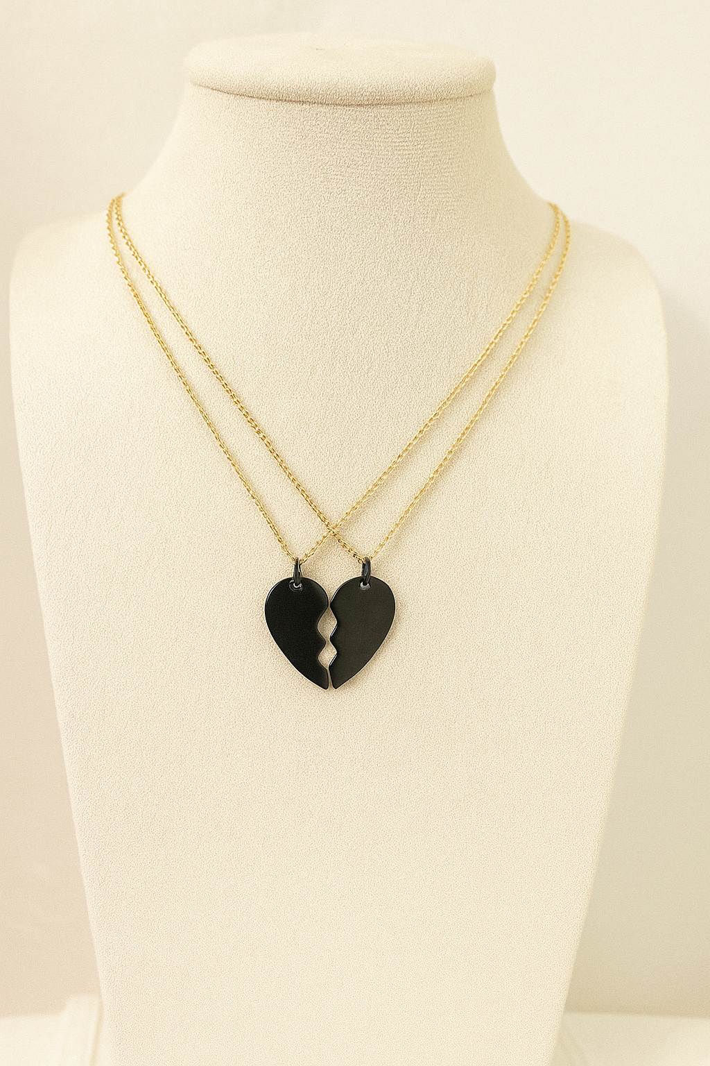Collier duo éclat d'amour noir