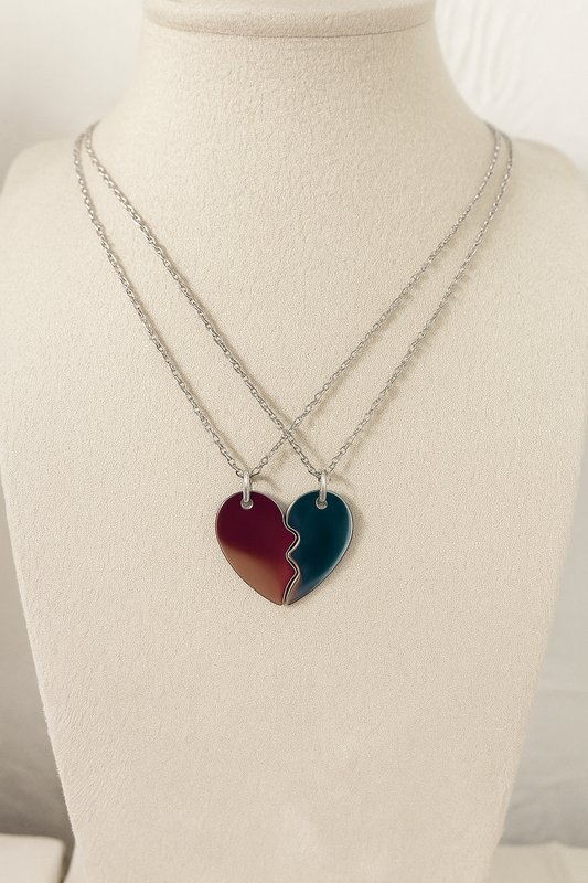 Collier duo éclat d'amour argent