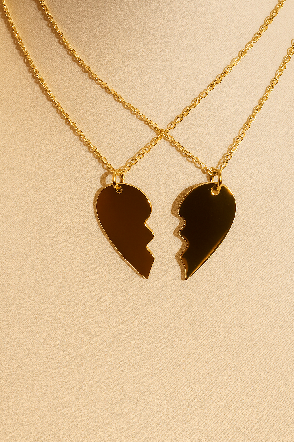 Collier duo éclat d'amour or