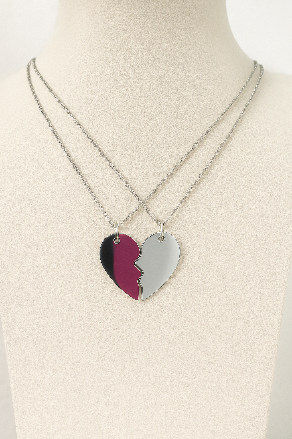 Collier duo éclat d'amour argent