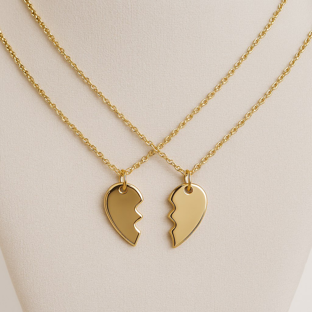 Collier duo éclat d'amour or