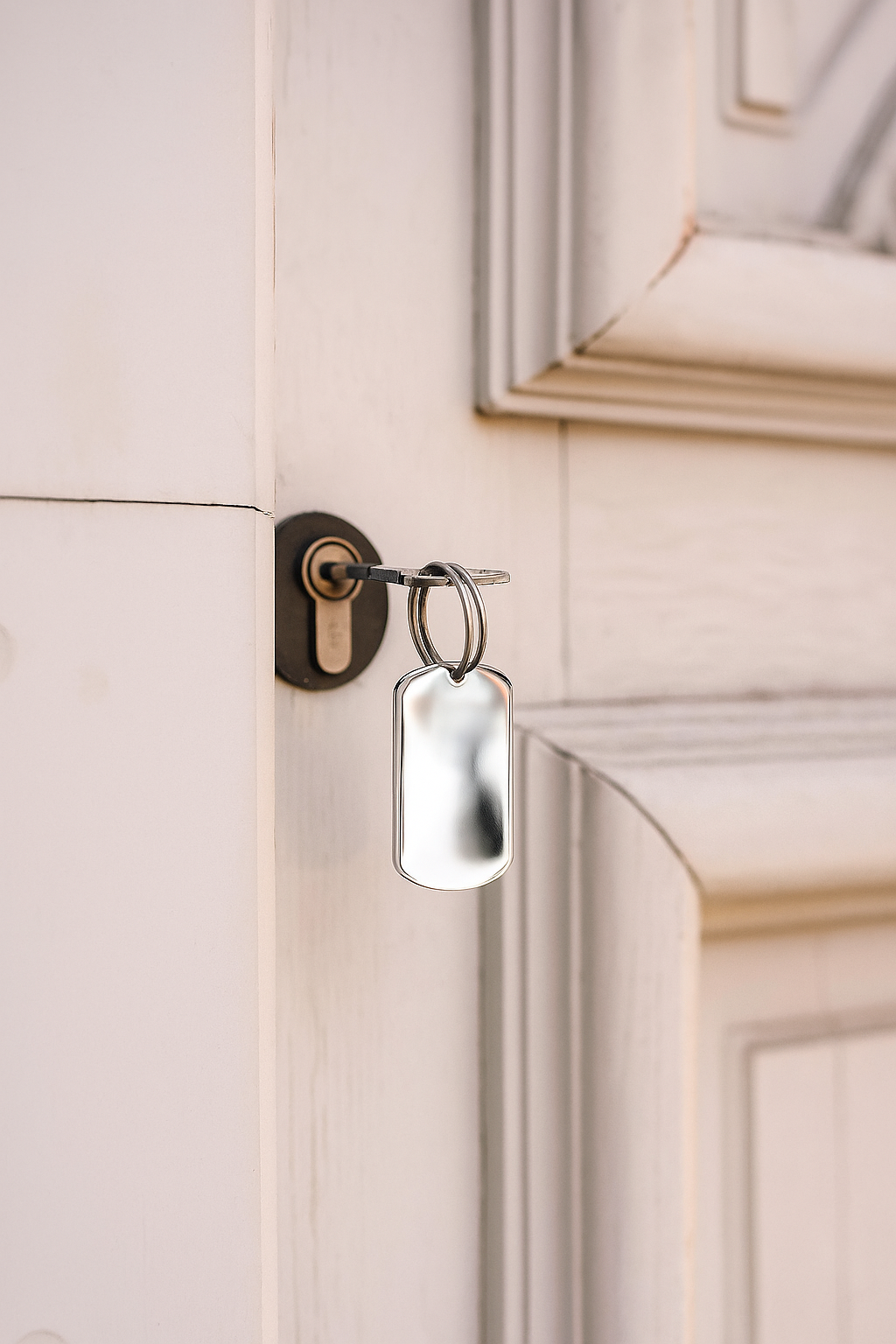 Pendentif Style Plaque Militaire Argent