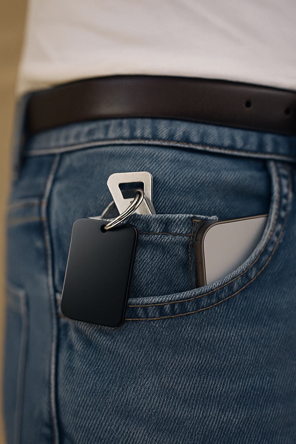 Pendentif Style Plaque Militaire Noir