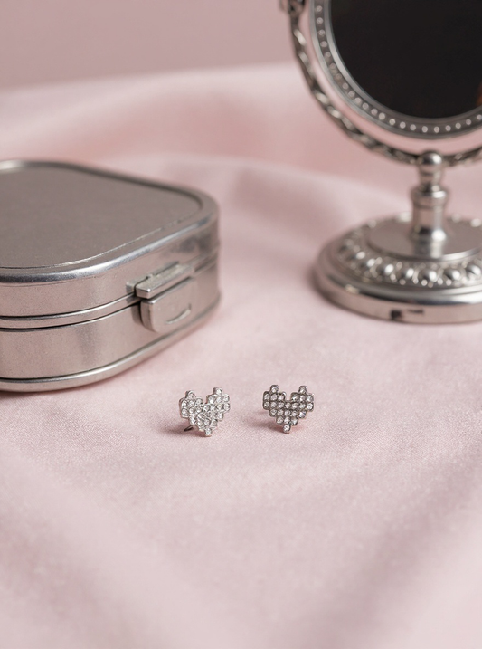 Boucle d'oreille charme précieux argent