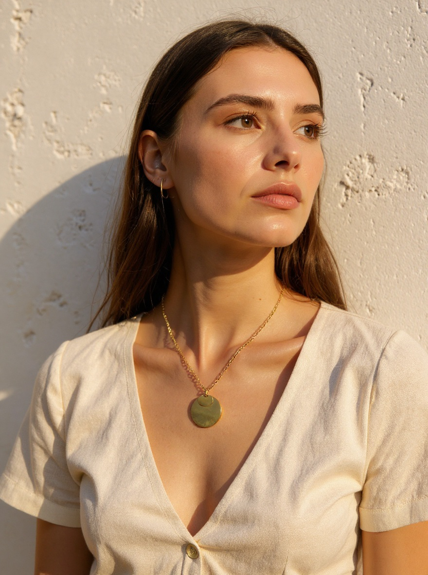 Collier l'éclat attirant or