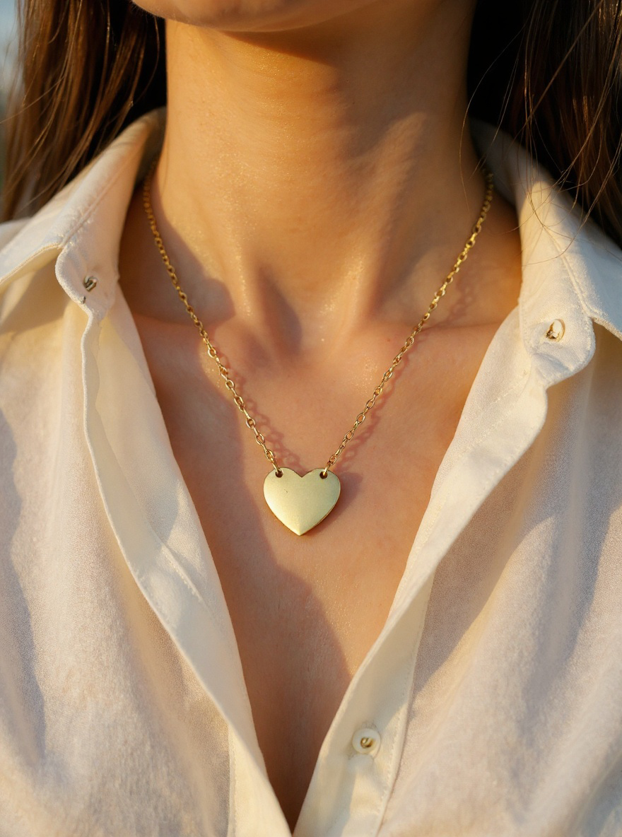 Collier éclat simple or