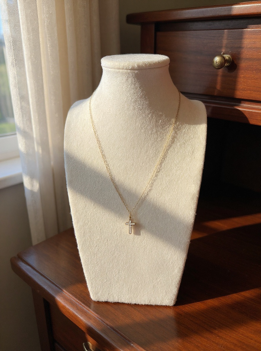 Collier Croix élégante doré