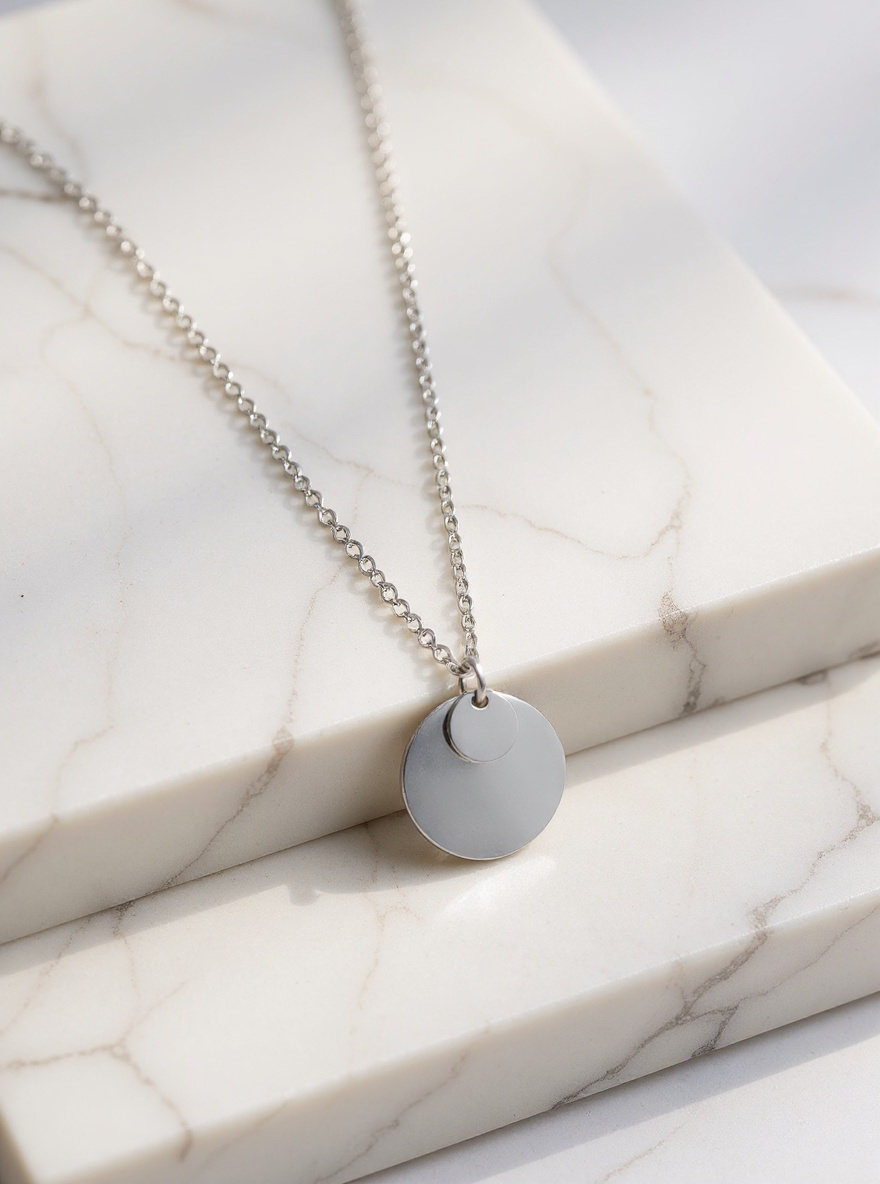 Collier l'éclat attirant argent