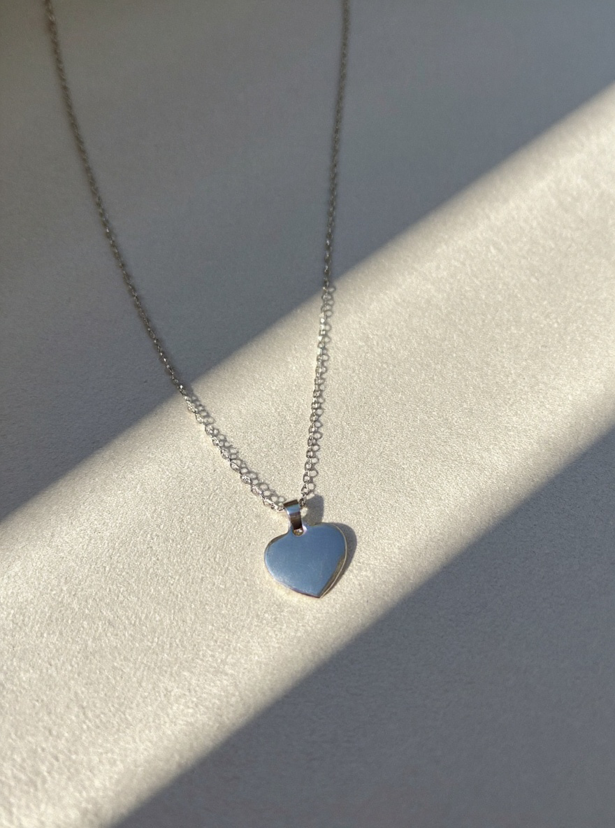 Collier mon petit cœur argenté