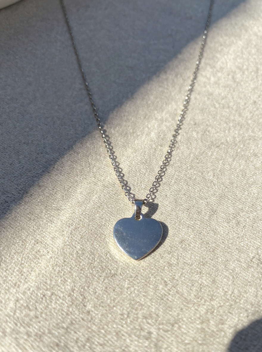 Collier mon petit cœur argenté