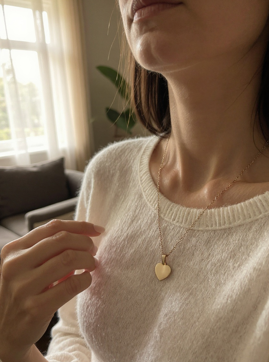 Collier mon petit cœur Doré