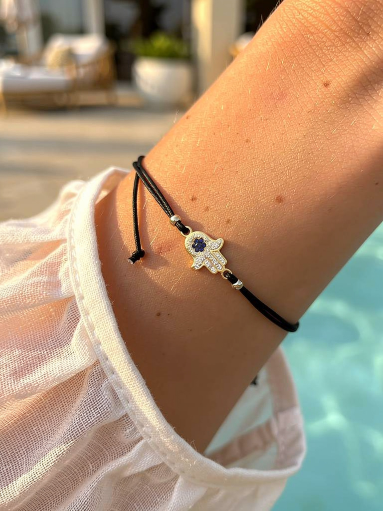 Bracelet main sacré argenté