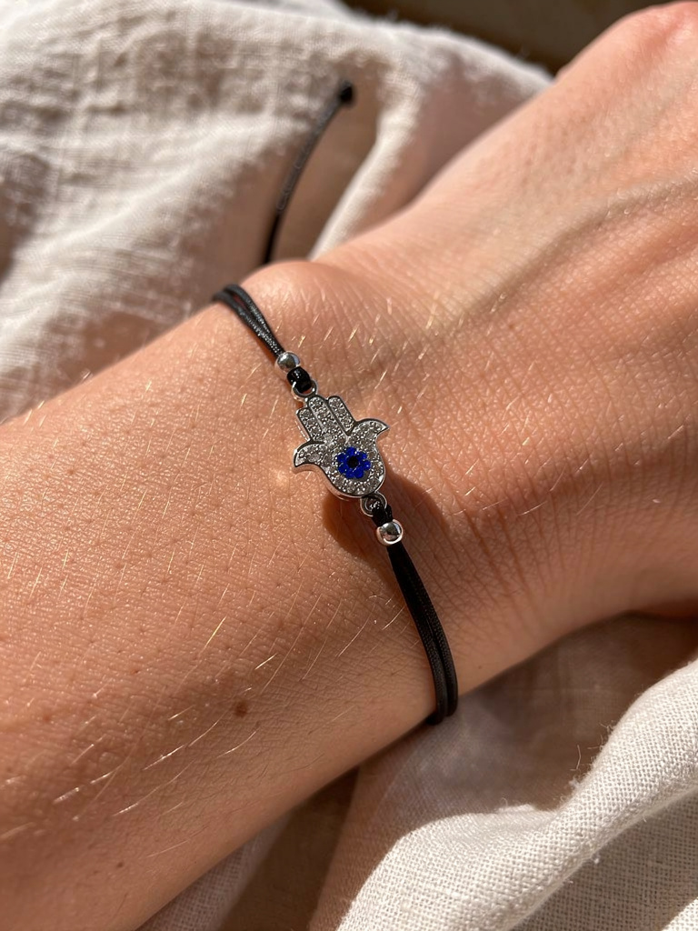 Bracelet main sacré argenté