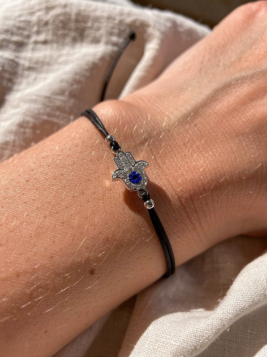 Bracelet main sacré argenté