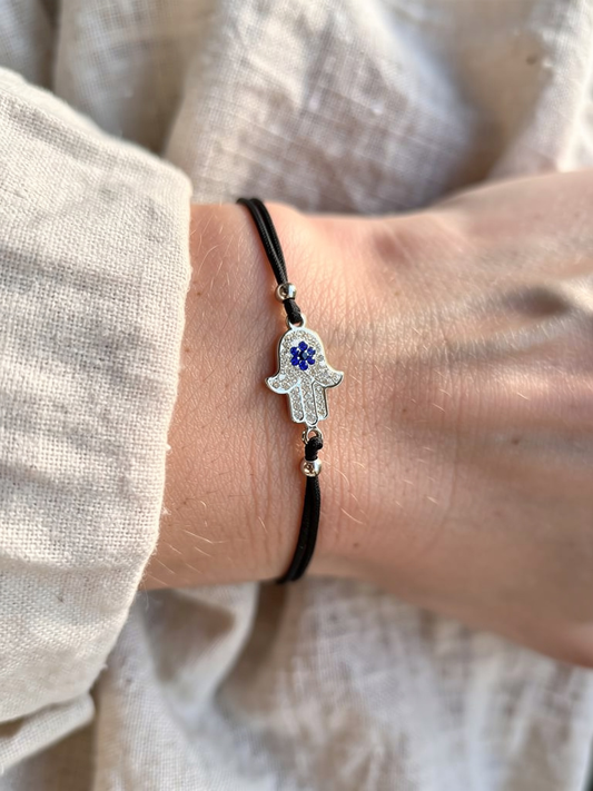 Bracelet main sacré argenté