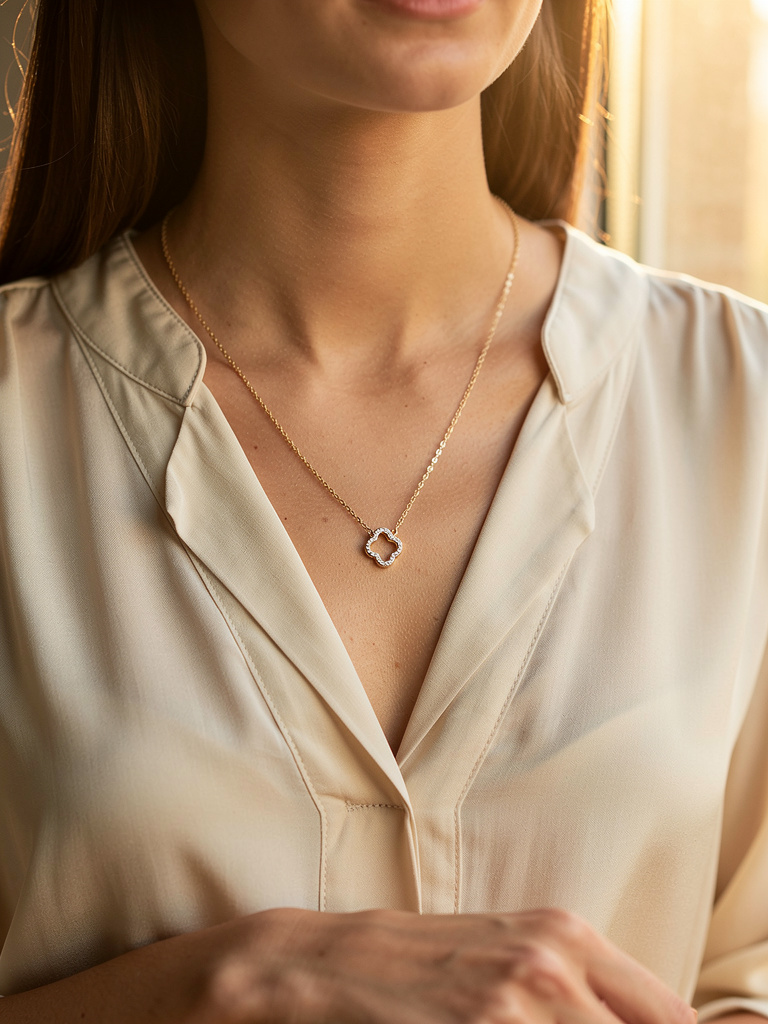 Collier Lumière sacrée doré