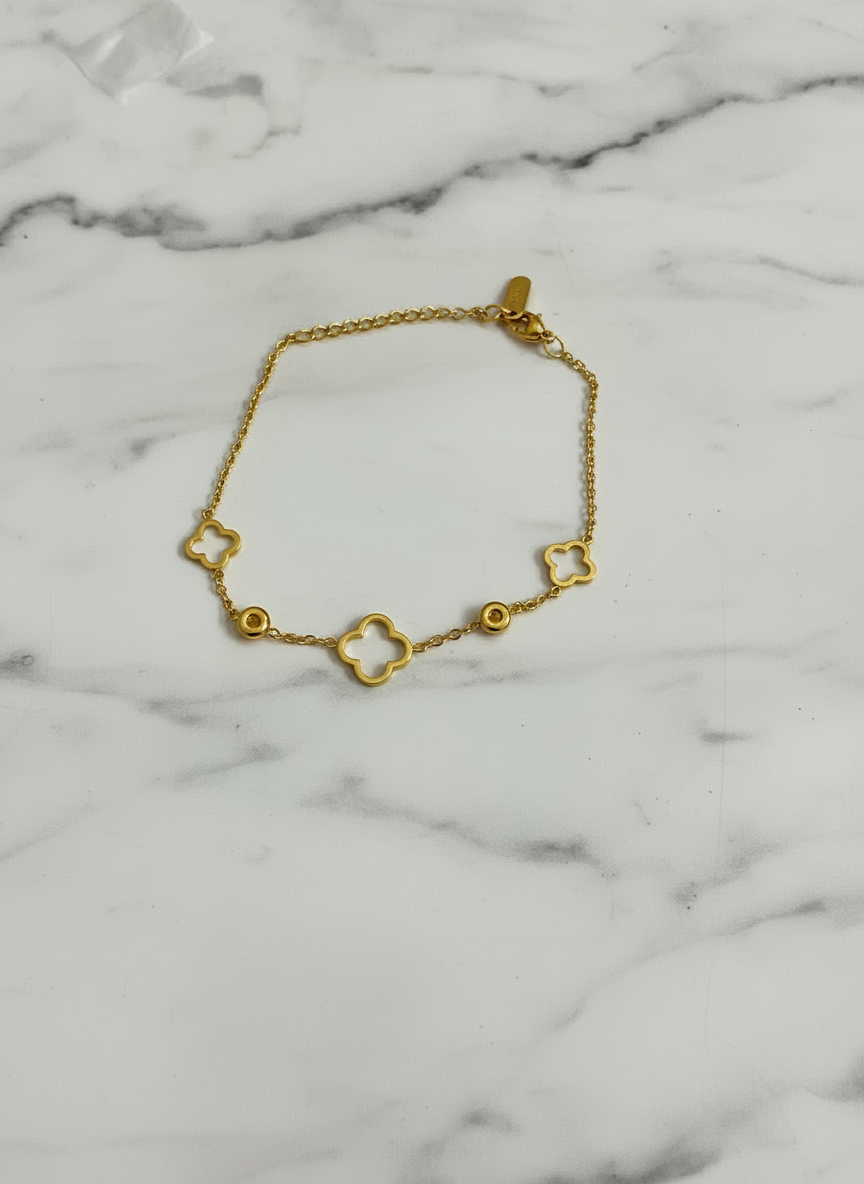 Bracelet trèfle d'or
