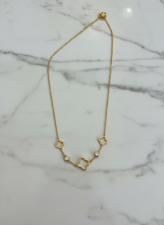 Collier trèfle d'or