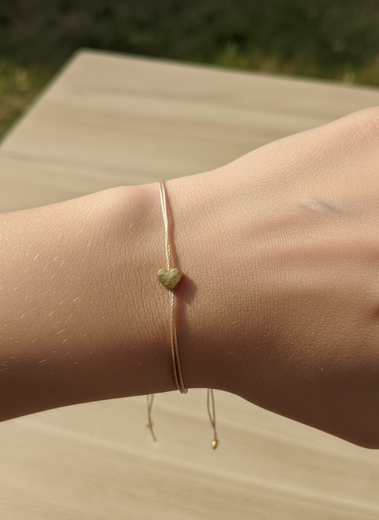 Bracelet cœur précieux doré