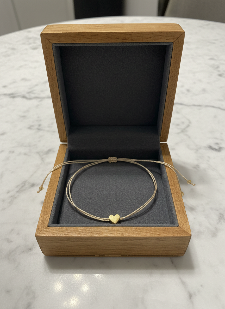 Bracelet cœur précieux doré