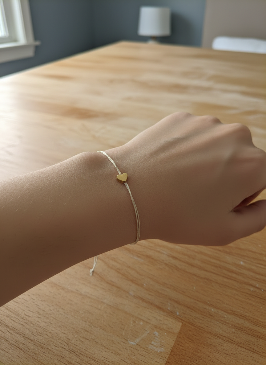 Bracelet cœur précieux doré