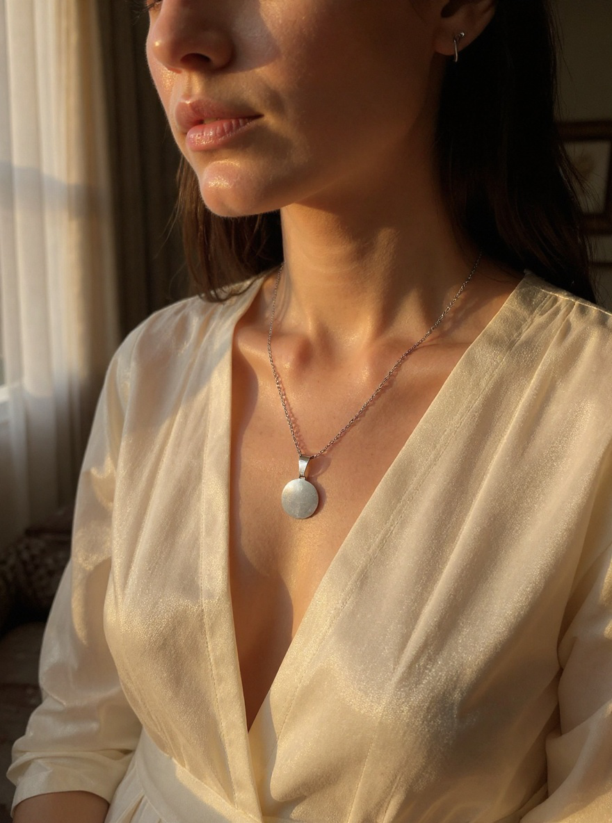 Collier Halo Argenté