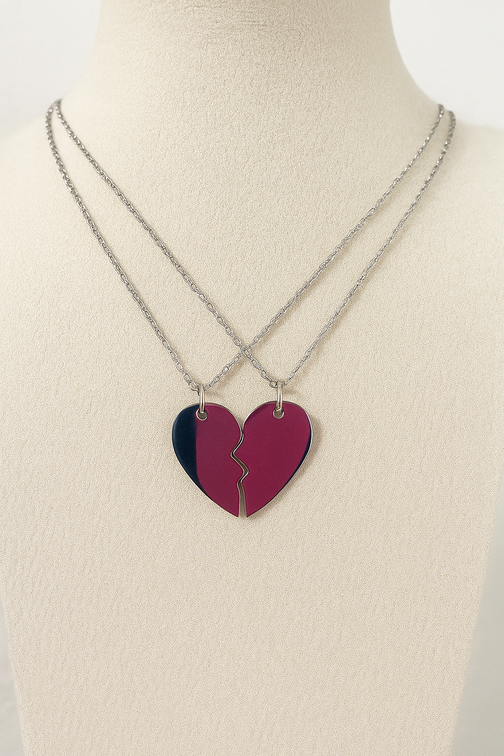 Collier duo éclat d'amour argent